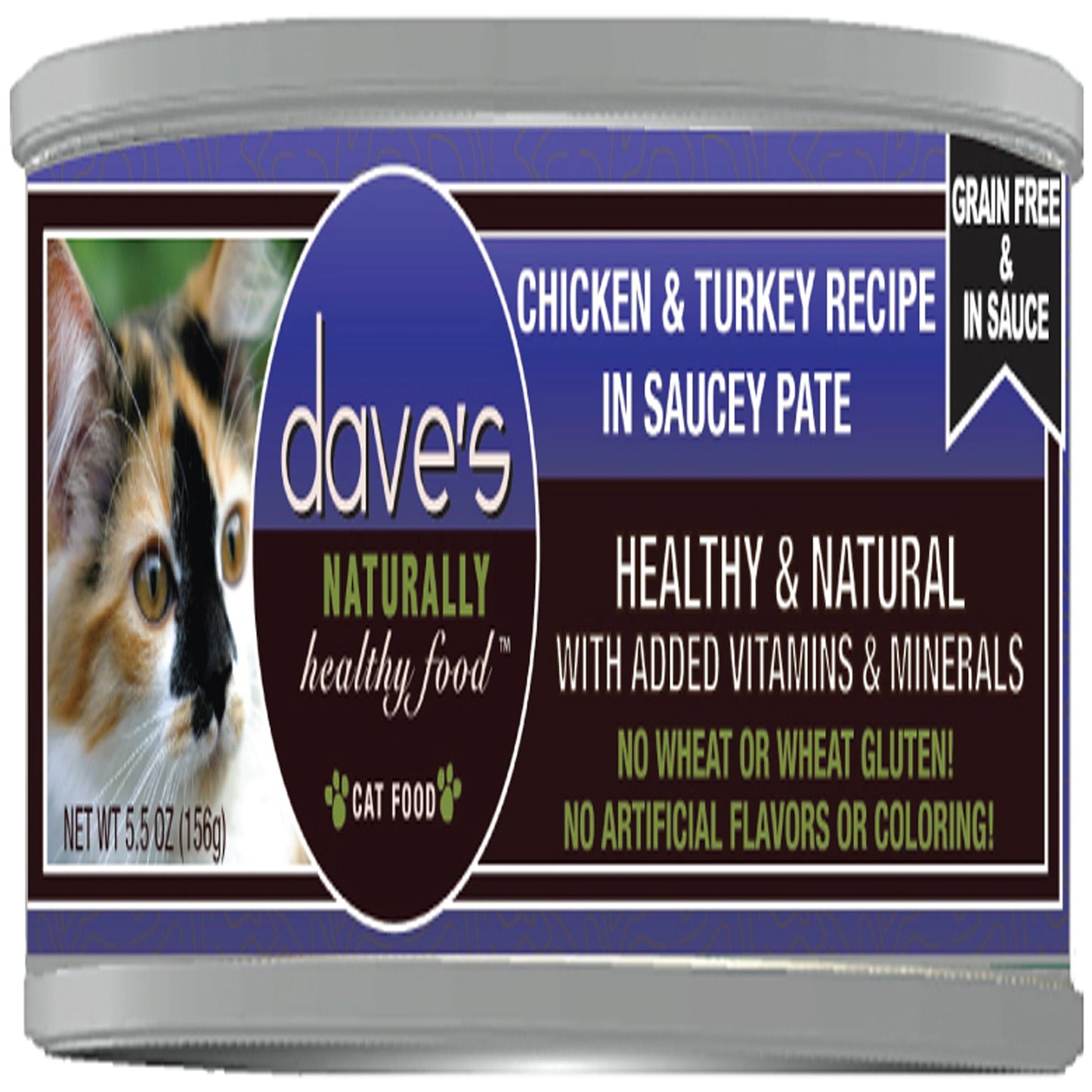 Dave's Cat Grain Free Saucey Chicken N Turkey 5.5oz. (Case Of 24)