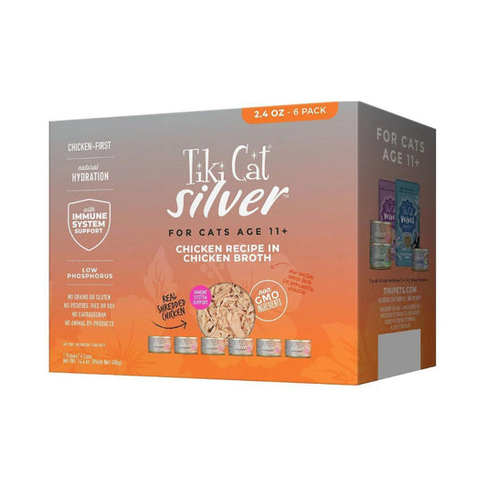 Tiki Pet Cat Silver Chicken 2.4Oz Variety Pack