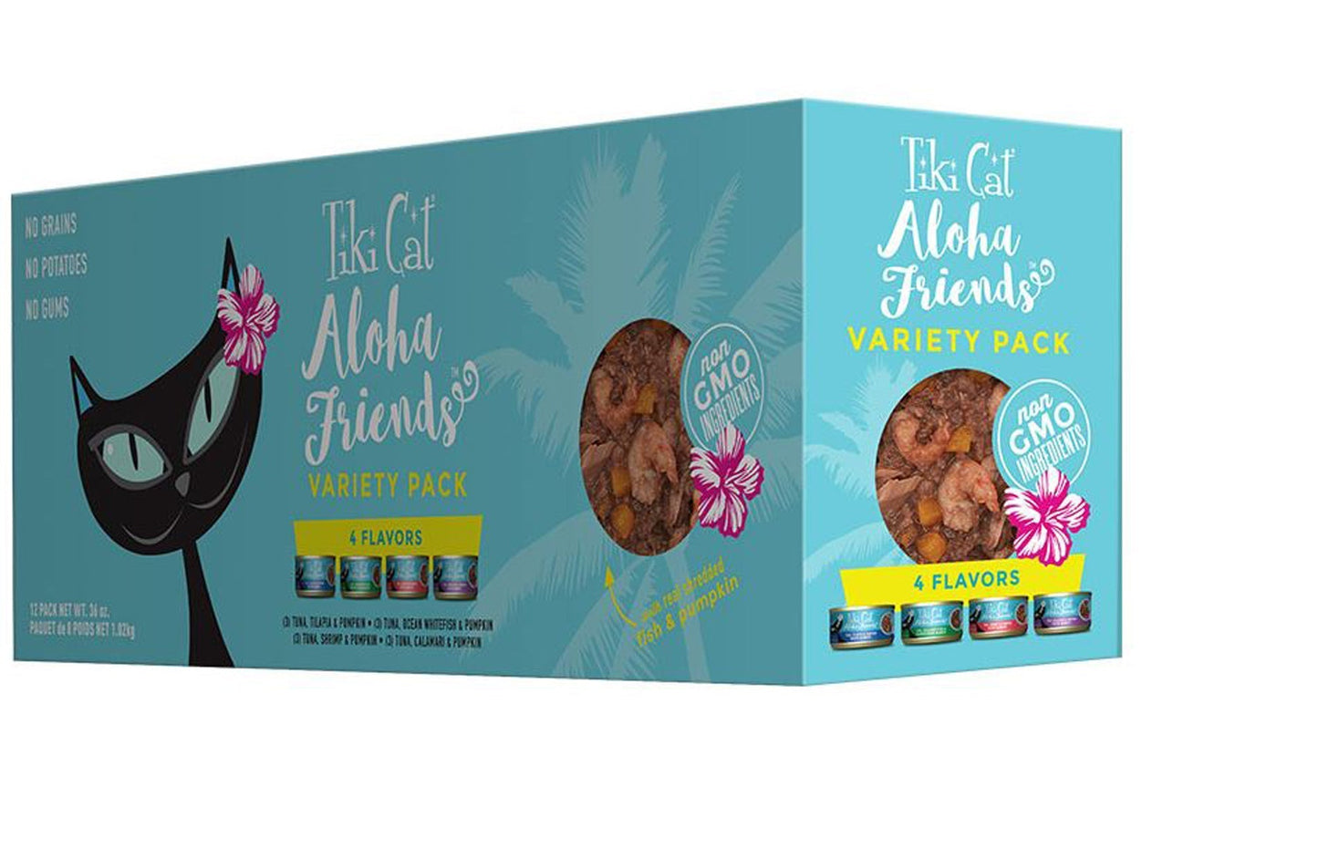Tiki Pets Cat Aloha Friends 3oz. Variety Pack (Case Of 12)