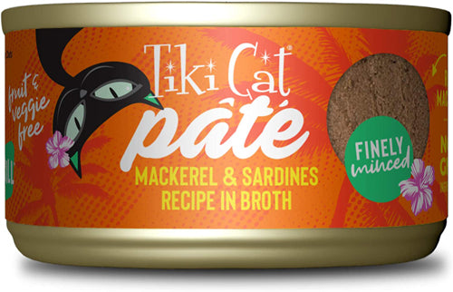 Tiki Pets Cat Grill Mackerel and Sardines Pate 2.8oz. (Case Of 12)