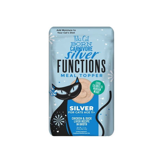 Tiki Pet Cat Born Carnivore Topper Silver 1.5Oz