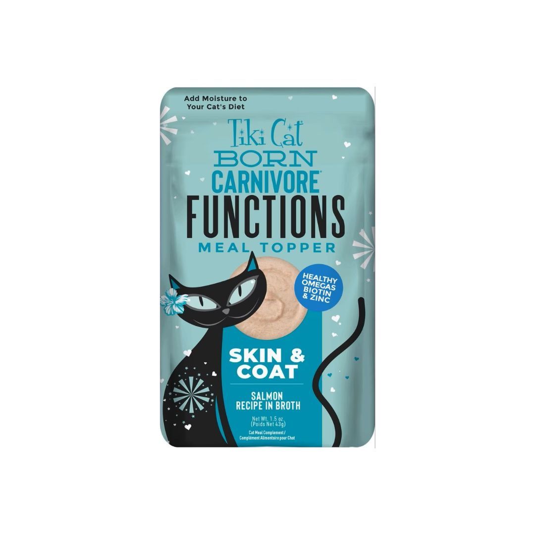 Tiki Pet Cat Born Carnivore Topper Skin & Coat 1.5Oz