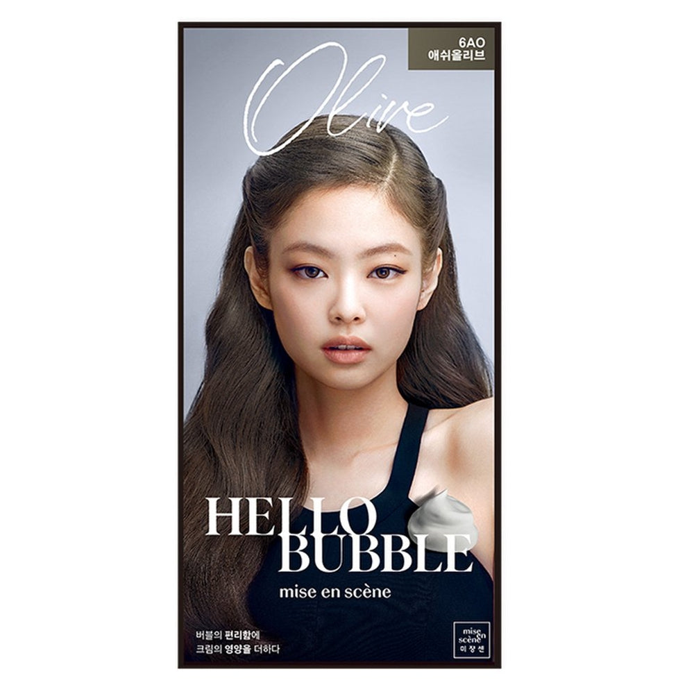 [ MISE EN SCENE ] Hello Bubble Foam Color Easy Self Hair Dye, 6AO Ash Olive