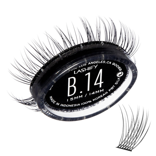 Lashify Bold 14mm Gossamer DIY Eyelash Extensions Refill, Black, Easy False Eyelashes for a Natural Look
