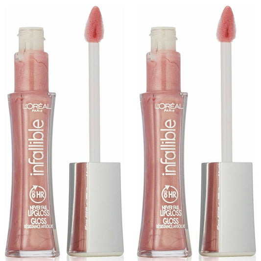 L'Oréal Paris Infallible 8 HR Pro Lip Gloss, Petal (Pack of 2)