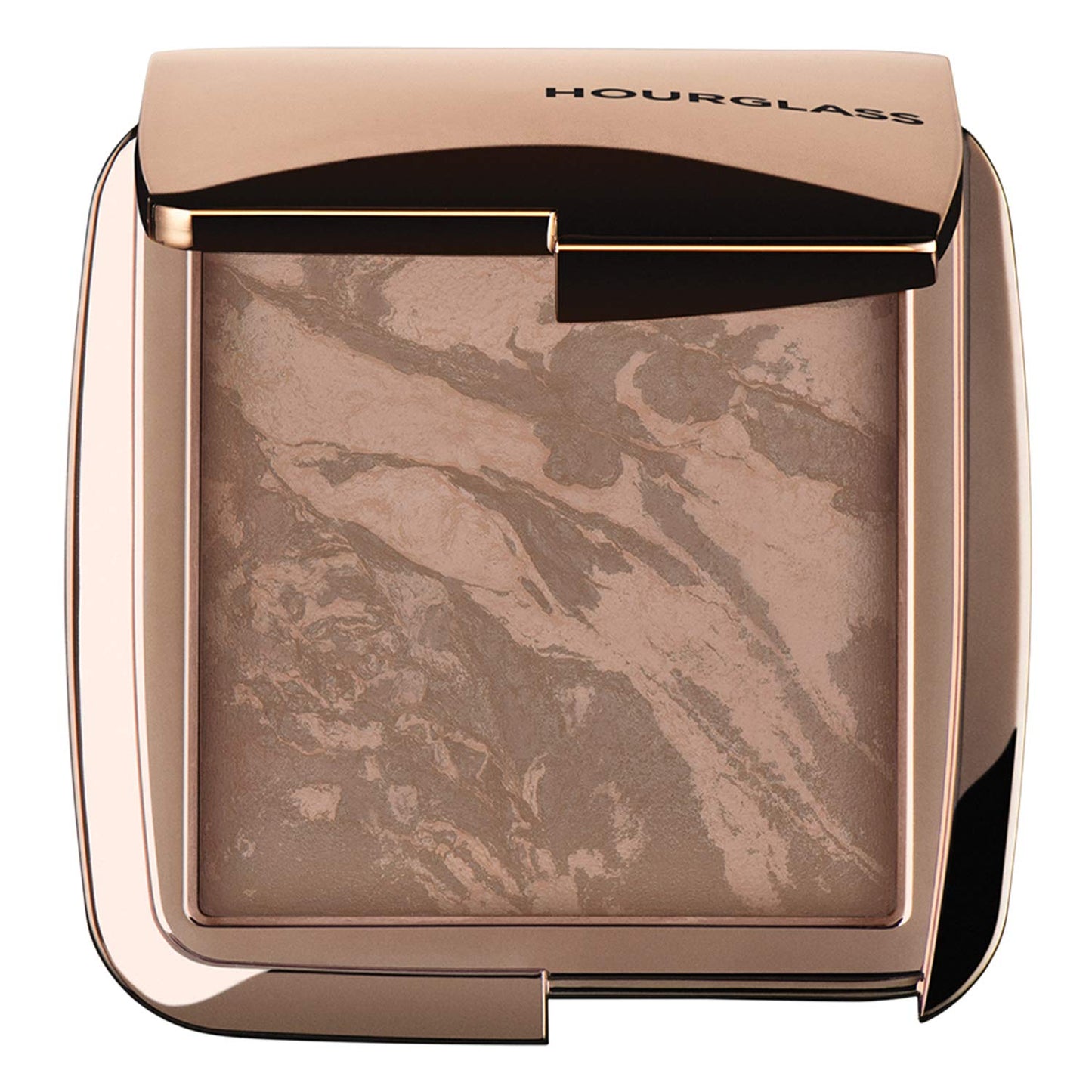 Hourglass Ambient Lighting Bronzer in Nude Bronze Light. Highlighting Bronzer for a Natural Sun-Kissed Glow. Vegan and Cruelty-Free.