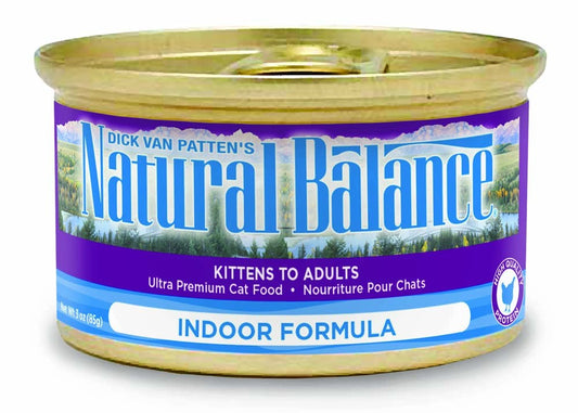 Natural Balance Pet Foods Indoor Formula Canned Cat Wet Food 5.5 oz 24 Pack