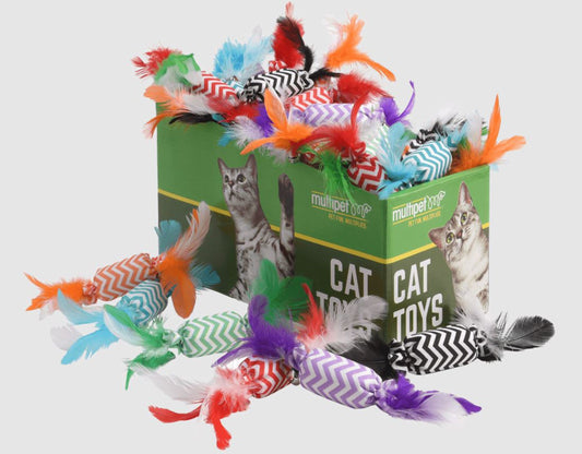 Multipet Candy Crackle w/ Feathers Assorted Colors 30pc,