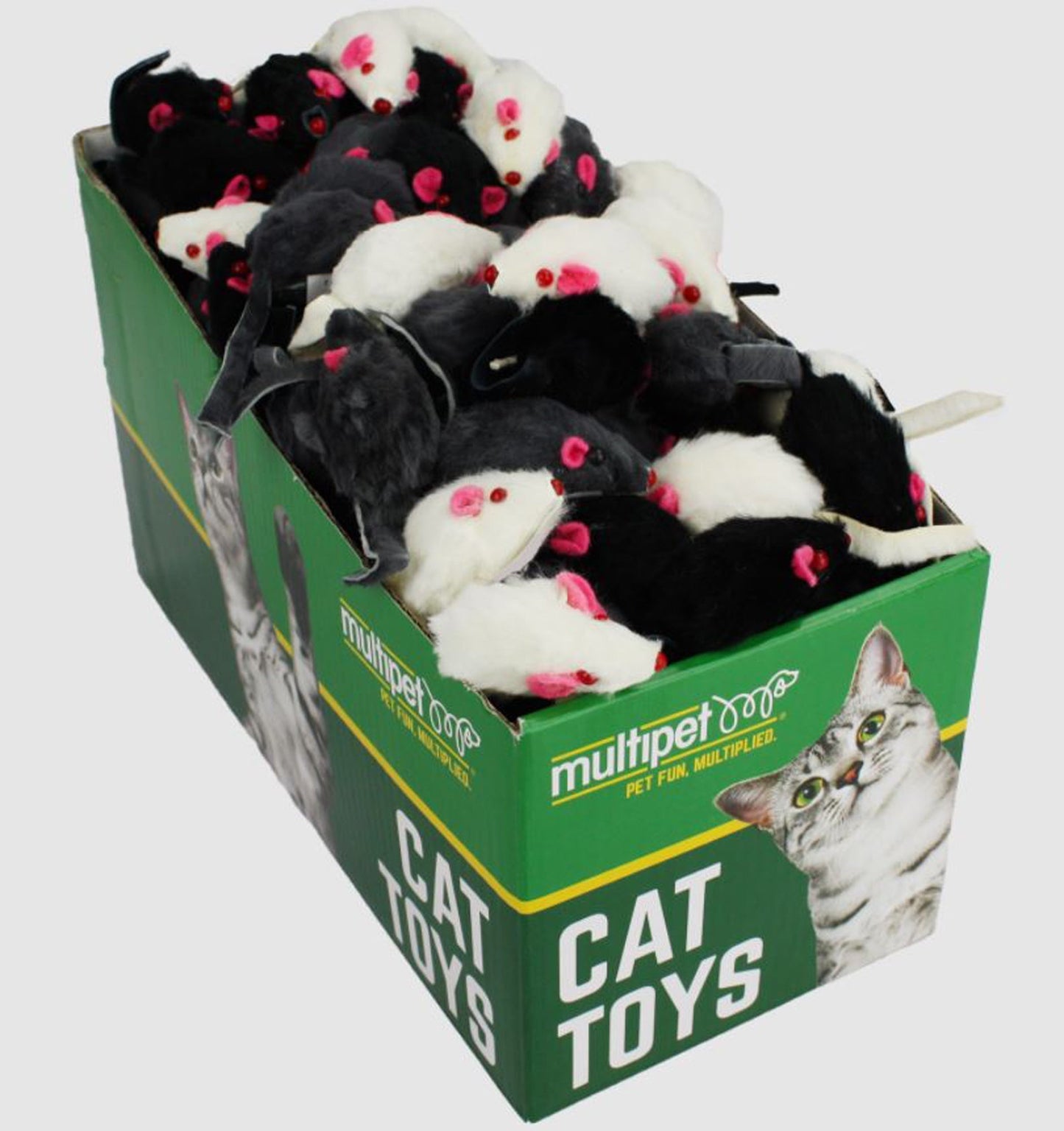 Multipet Fur Mice(Assorted) 1,25 inch 165 pc,
