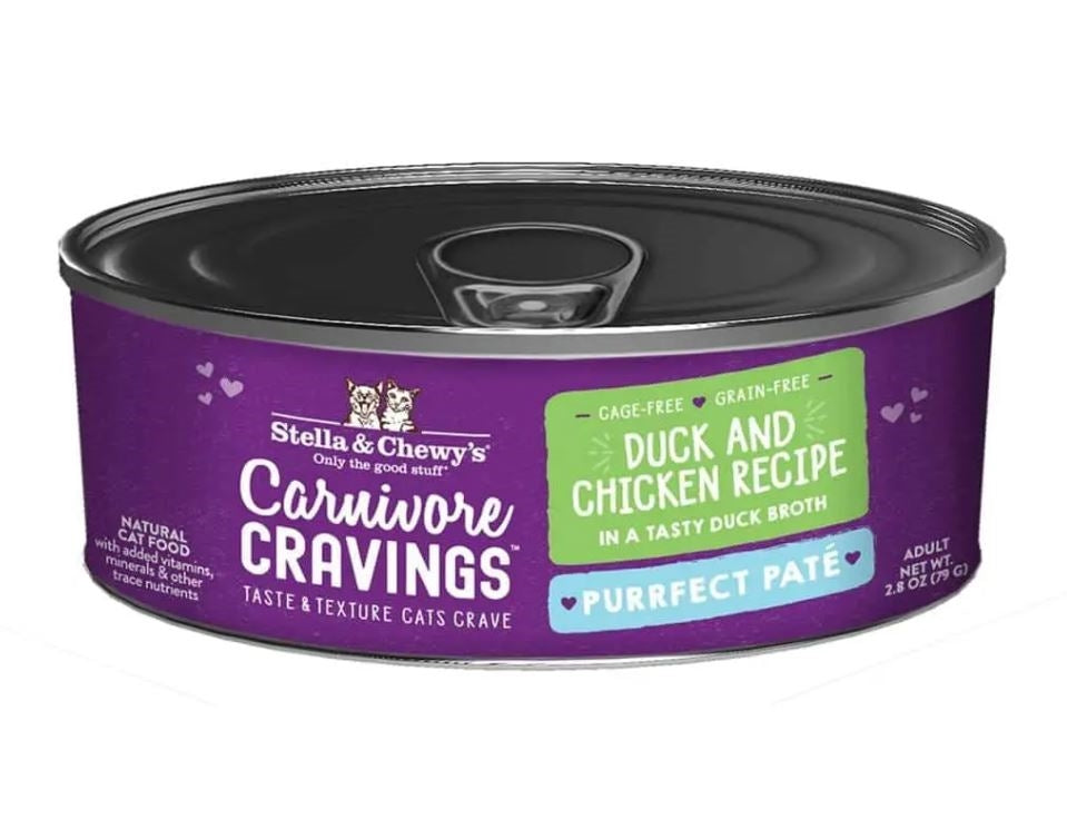 Stella and Chewys Cat Carnivore Cravings Pate Duck and Chicken 2.8Oz. (Case Of 24)