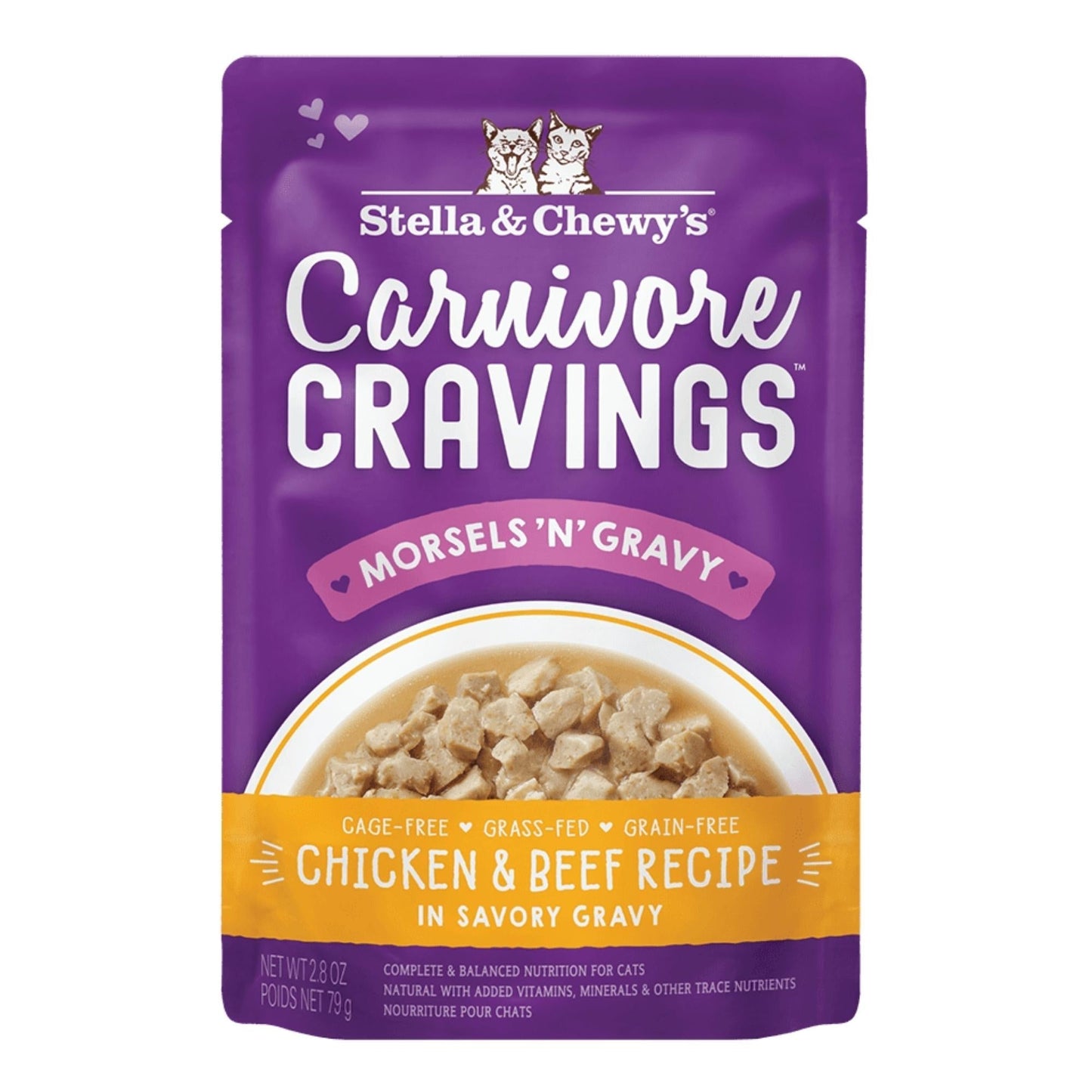 Stella & Chewys Carnivore Cravings MorselsNGravy Chicken & Beef Recipe 2.8oz.
