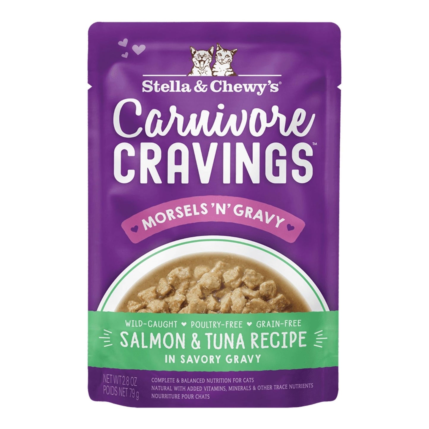 Stella & Chewys Carnivore Cravings MorselsNGravy Salmon & Tuna Recipe 2.8oz.