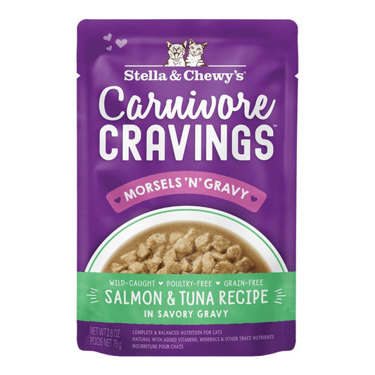 Stella & Chewys Carnivore Cravings MorselsNGravy Salmon & Tuna Recipe 2.8oz.