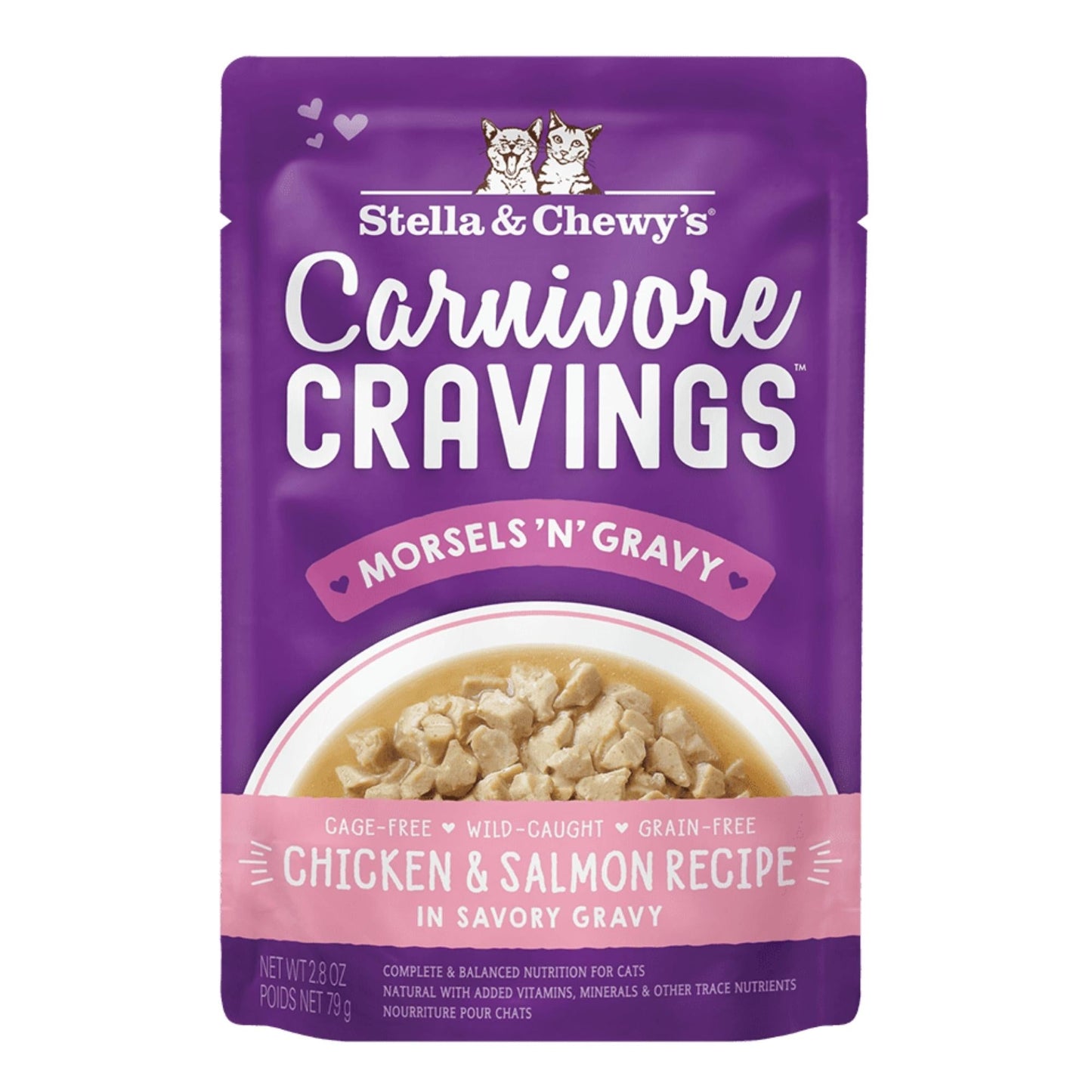 Stella & Chewys Carnivore Cravings MorselsNGravy Chicken & Salmon Recipe 2.8oz.