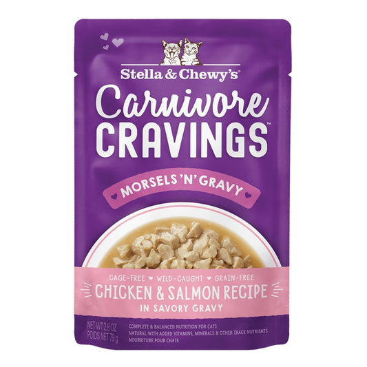 Stella & Chewys Carnivore Cravings MorselsNGravy Chicken & Salmon Recipe 2.8oz.