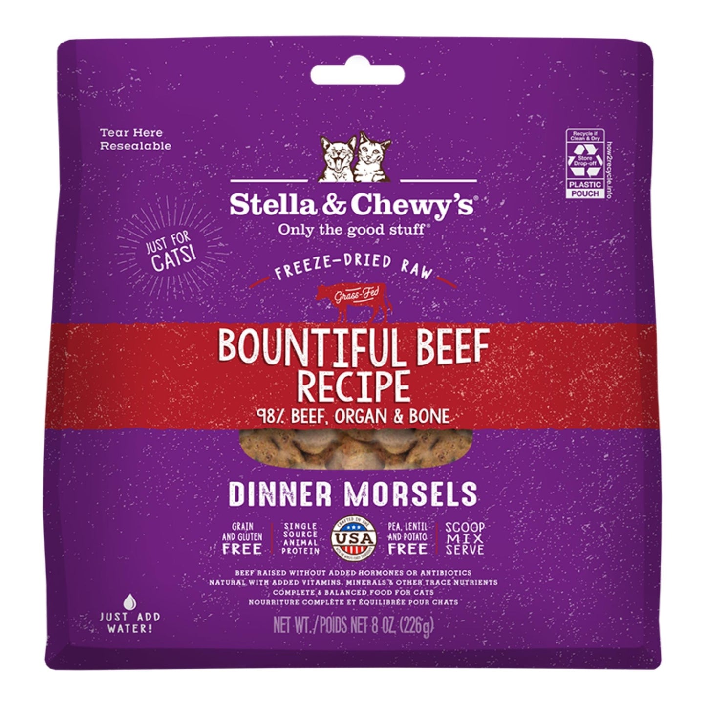 Stella & Chewys Bountiful Beef Freeze-Dried Raw Dinner Morsels 8oz.