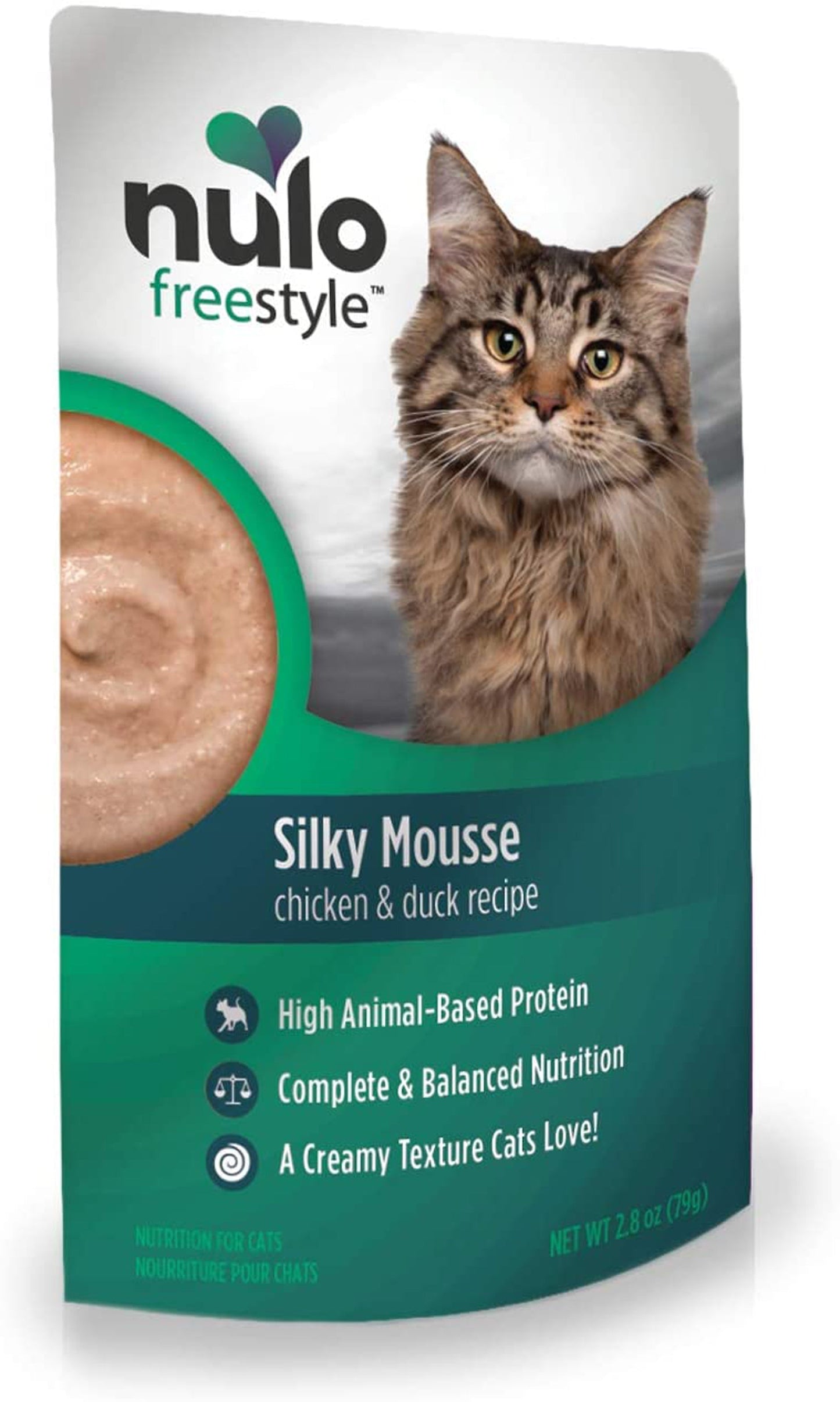Nulo Cat Silky Mousse Cat Food Chicken Duck 2.8 Ounces