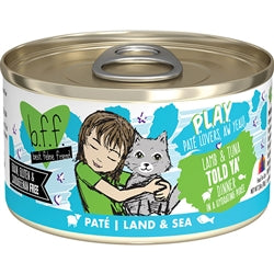 BFF Cat Play Lamb and Tuna Told Ya Lamb and Tuna Dinner 2,8oz, (Case Of 12)