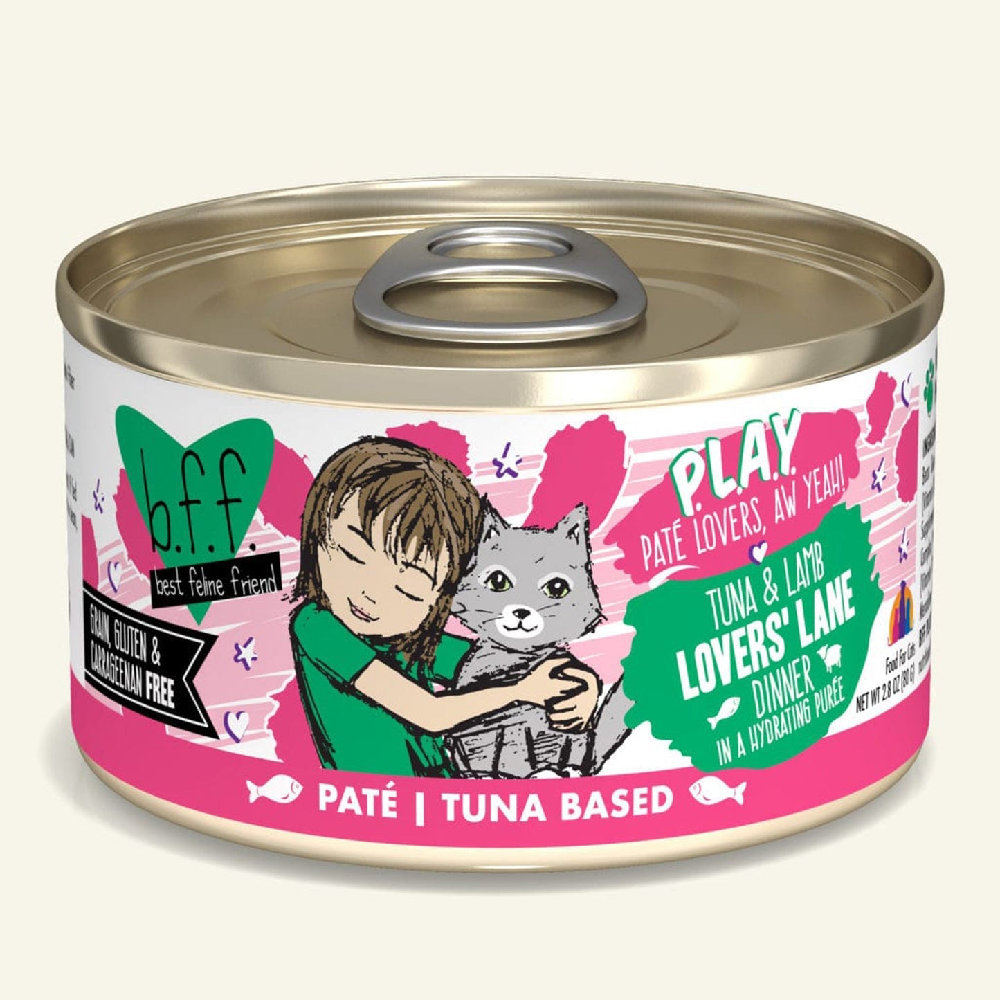 BFF Cat Play Tuna and Lamb Lovers Lane Dinner 2.8oz. (Case Of 12)