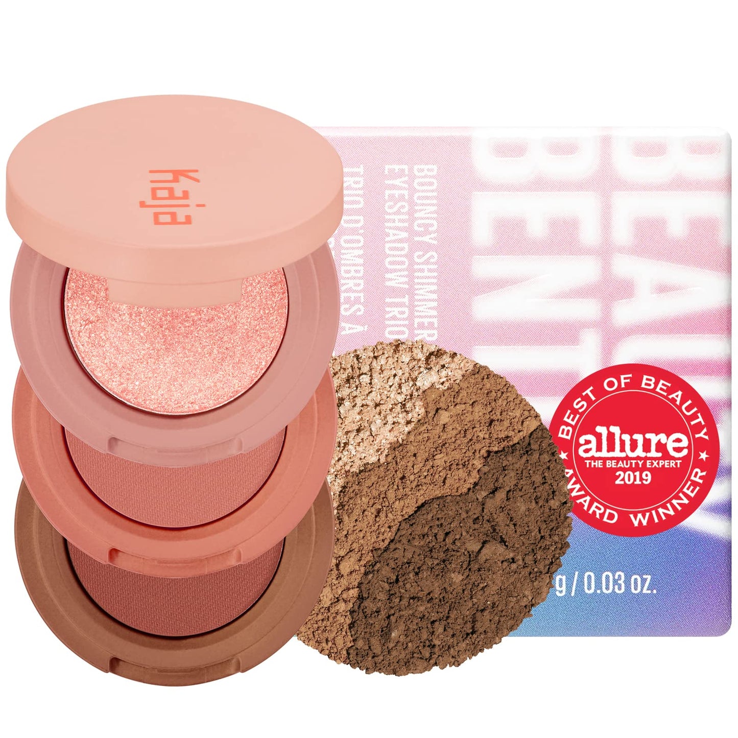 Kaja Beauty Bento Collection - Bouncy Eyeshadow Trio | 08 Chocolate Dahlia - neutral cocoa | 2019 Allure Best of Beauty Award, Beauty Bento | Cruelty free, K-Beauty Mini Palettes