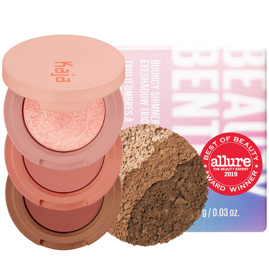 Kaja Beauty Bento Collection - Bouncy Eyeshadow Trio | 08 Chocolate Dahlia - neutral cocoa | 2019 Allure Best of Beauty Award, Beauty Bento | Cruelty free, K-Beauty Mini Palettes