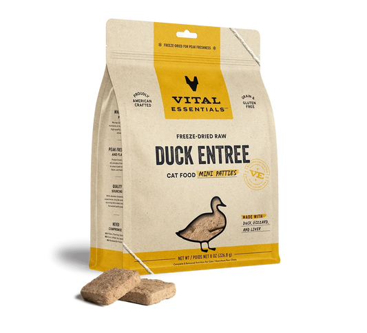 Vital Essentials Cat Freeze-Dried Patties Duck 8Oz