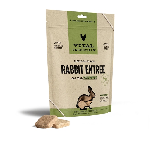 Vital Essentials Cat Freeze Dried Mini Patties Rabbit 3,75oz,