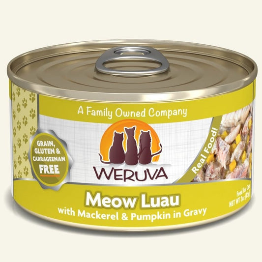 Weruva Cat Meow Luau with Mackerel and Pumpkin in Gravy 3oz. Case Of 24