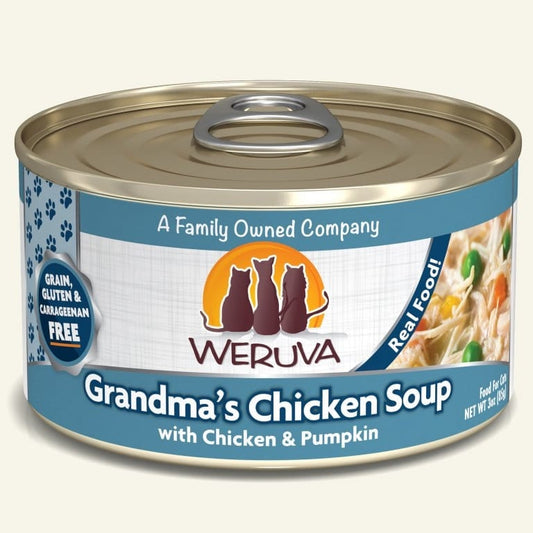 Weruva Cat Grandmas Chicken Soup with Chicken and Pumpkin 3oz. Case Of 24