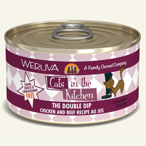 Cats In The Kitchen The Double Dip 6oz, Chicken and Beef Recipe (Case Of 24)