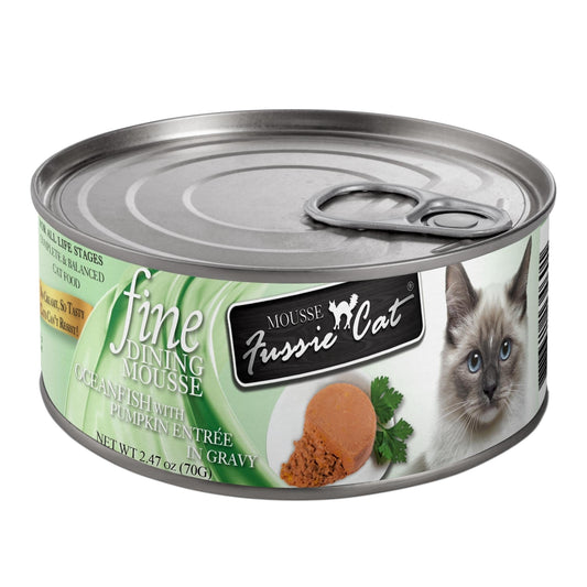 Fussie Cat Fine Dining Mousse Oceanfish with Pumpkin 2.47oz.