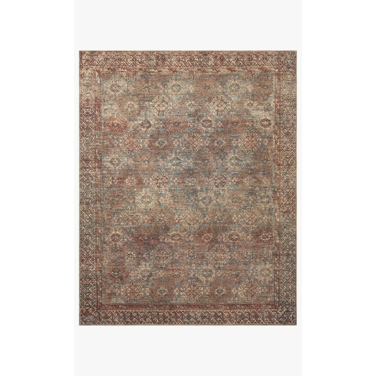 Amber Lewis Billie Aqua/Rust Rug