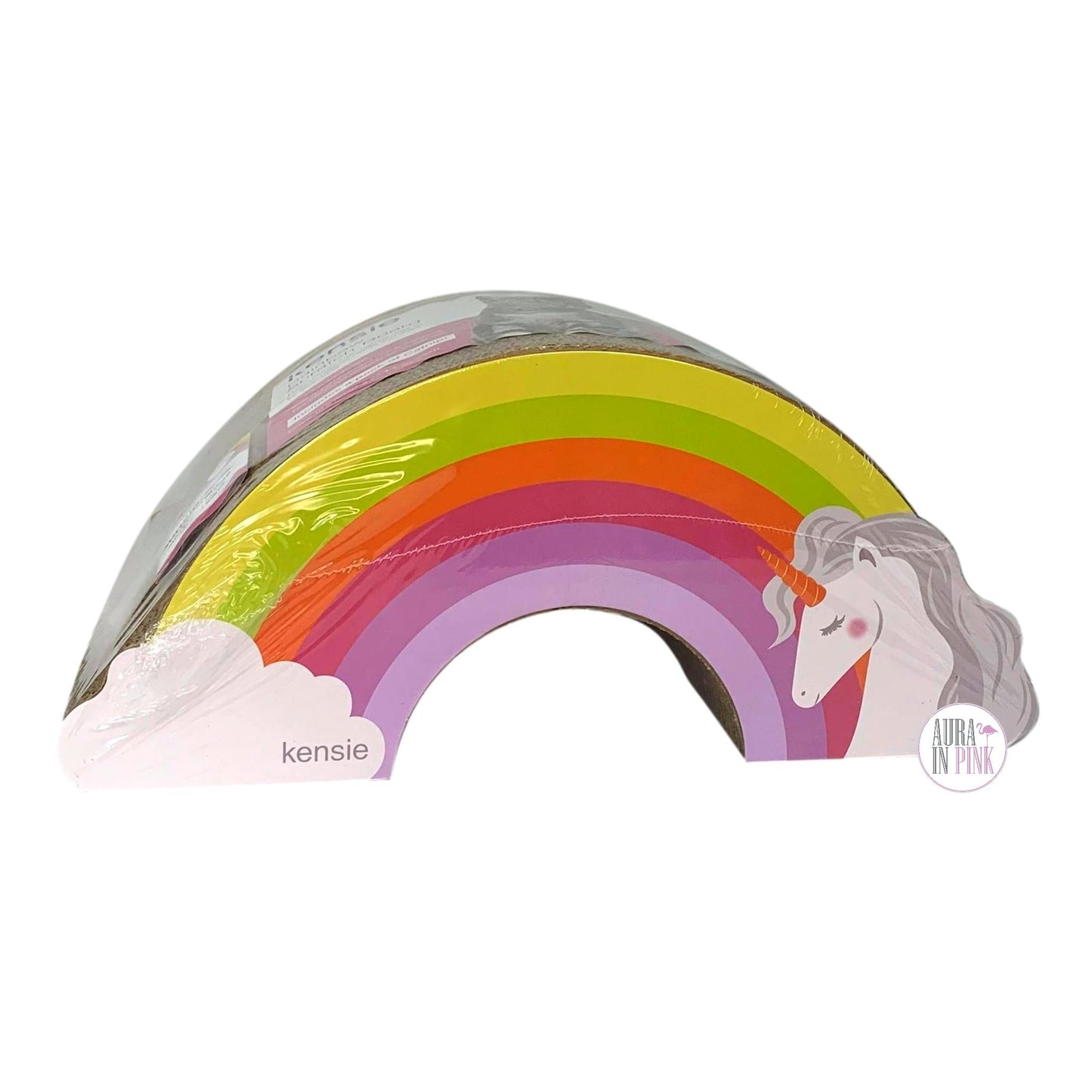 Kensie Unicorn Rainbow Cloud Cardboard Cat Scratching Board w/Catnip - Aura In Pink Inc.