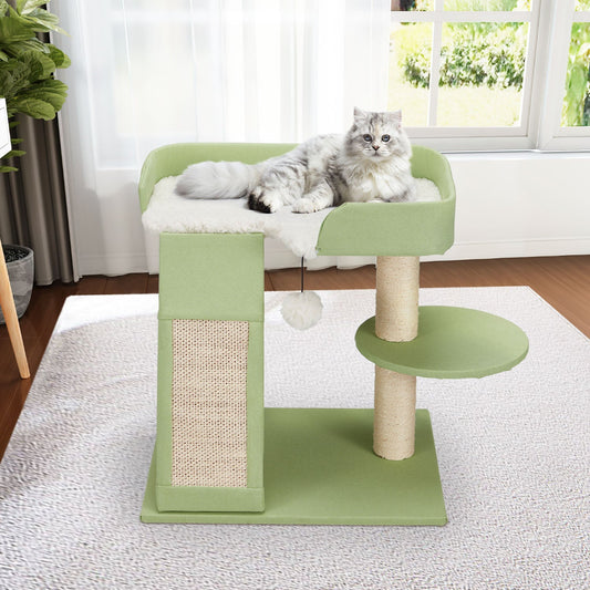 EROMMY Multi-Functional Cat Tower with Sisal Surfaces and Interactive Swing Ball