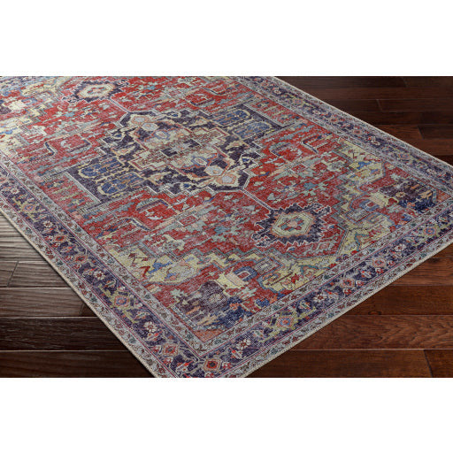 Amelie Rug - AML2372 - Red/Navy