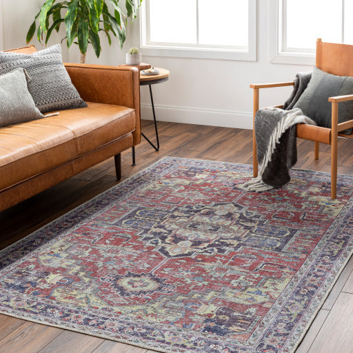 Amelie Rug - AML2372 - Red/Navy