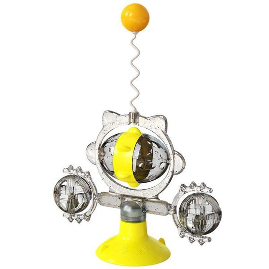 Cats InteractiveCat Turntable Toy with Spring Ball - Animal Amity