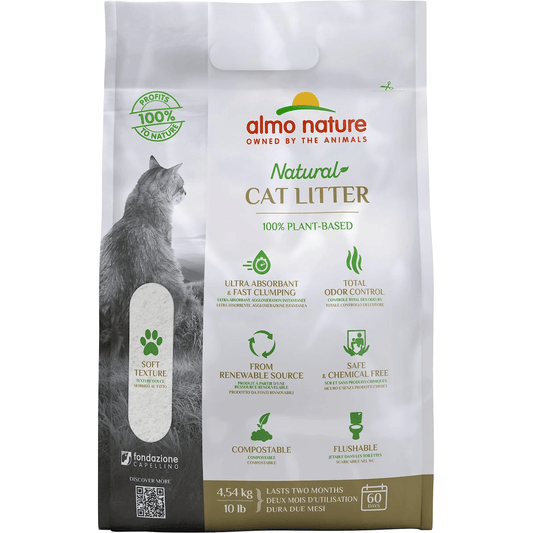 Almo Nature Unscented Clumping Plant-Based Grass Cat Litter